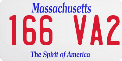 MA license plate 166VA2