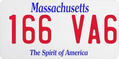 MA license plate 166VA6