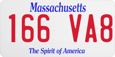 MA license plate 166VA8
