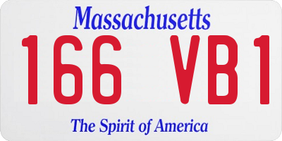MA license plate 166VB1