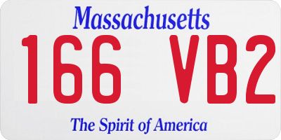 MA license plate 166VB2
