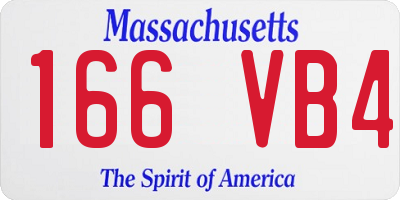 MA license plate 166VB4