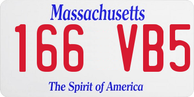 MA license plate 166VB5