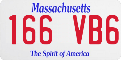 MA license plate 166VB6