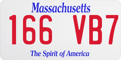 MA license plate 166VB7