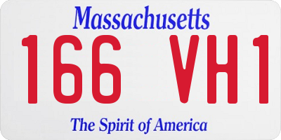MA license plate 166VH1