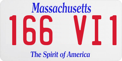 MA license plate 166VI1