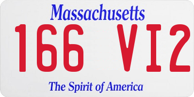 MA license plate 166VI2