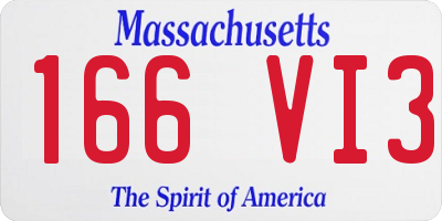 MA license plate 166VI3