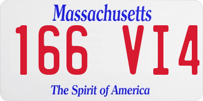 MA license plate 166VI4