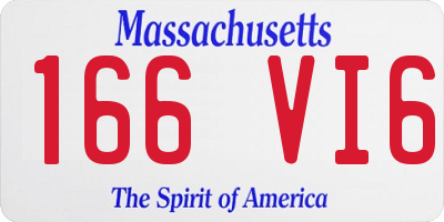 MA license plate 166VI6