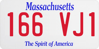 MA license plate 166VJ1