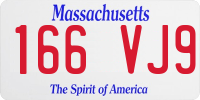 MA license plate 166VJ9