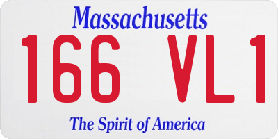 MA license plate 166VL1