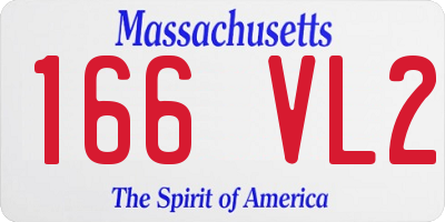 MA license plate 166VL2