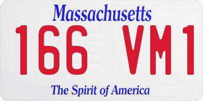 MA license plate 166VM1