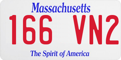 MA license plate 166VN2