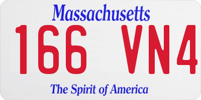 MA license plate 166VN4