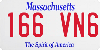 MA license plate 166VN6