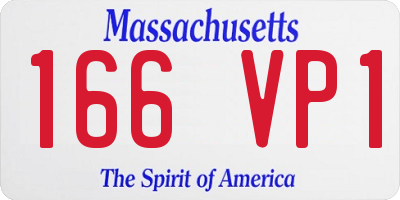 MA license plate 166VP1