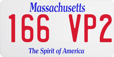 MA license plate 166VP2