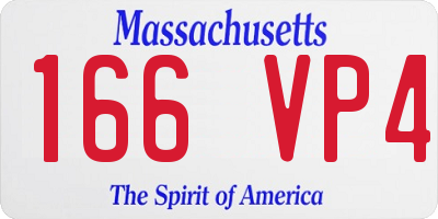 MA license plate 166VP4