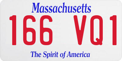 MA license plate 166VQ1