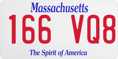 MA license plate 166VQ8