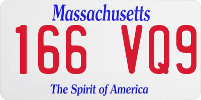 MA license plate 166VQ9