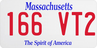 MA license plate 166VT2