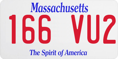 MA license plate 166VU2
