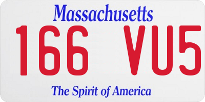 MA license plate 166VU5