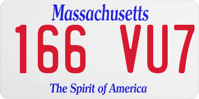 MA license plate 166VU7