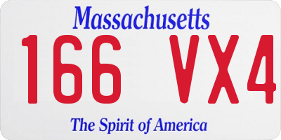MA license plate 166VX4