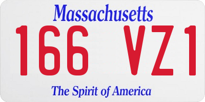 MA license plate 166VZ1