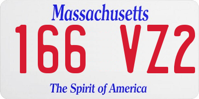 MA license plate 166VZ2