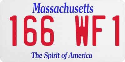 MA license plate 166WF1