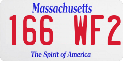 MA license plate 166WF2