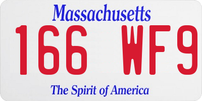 MA license plate 166WF9