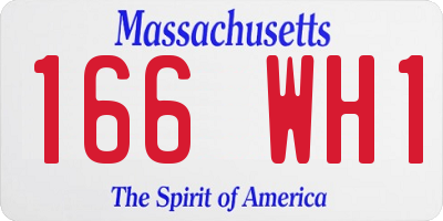MA license plate 166WH1