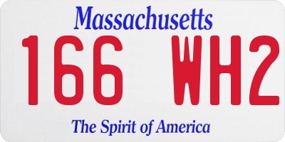MA license plate 166WH2