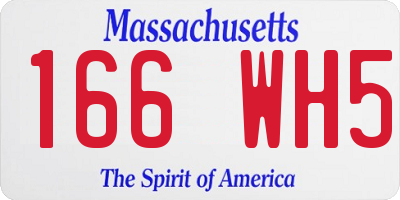 MA license plate 166WH5