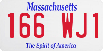 MA license plate 166WJ1