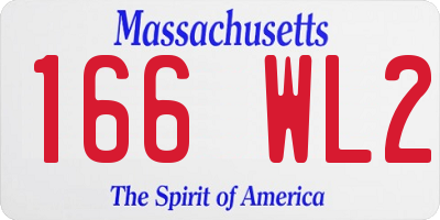 MA license plate 166WL2