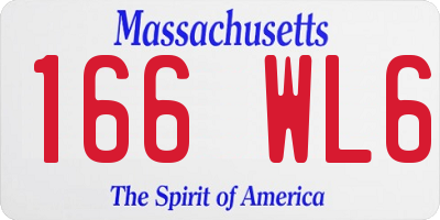MA license plate 166WL6
