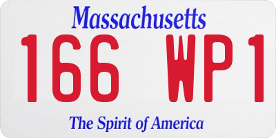 MA license plate 166WP1