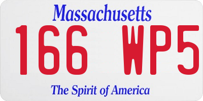 MA license plate 166WP5