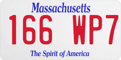 MA license plate 166WP7