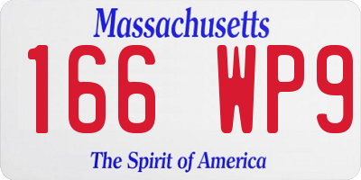 MA license plate 166WP9