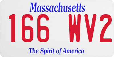 MA license plate 166WV2